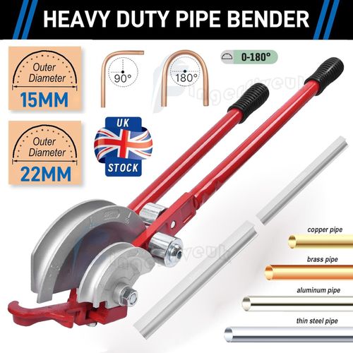 Pipe Bender 22mm & 15mm - Lever Copper Pipe Bender Heavy Duty Plumbers Tool Kit — image 2