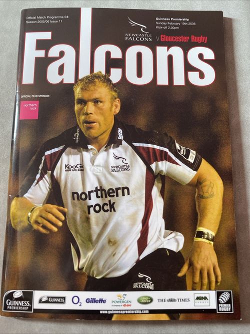 Newcastle Falcons TEAM SIGNED 2006 Programme v Gloucester (29 Autographs) w COA — image 1