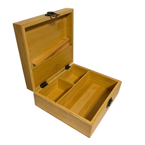 Cookies Wooden Rolling Box Lockable Storage Case Organizer Gift Set — image 3