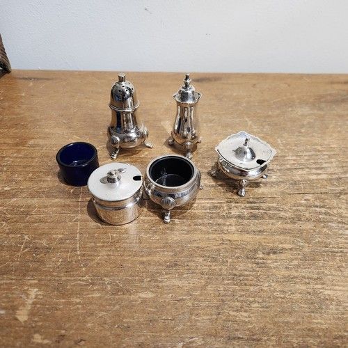 Small Job Lot Various Silver Plated Condiment Pieces - See Photos & Details