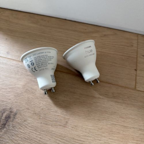 PHILIPS HUE GU10 X 2 SMART SPOTLIGHT–WHITE AND COLOUR AMBIANCE GU10 230 LUMEN. — image 1