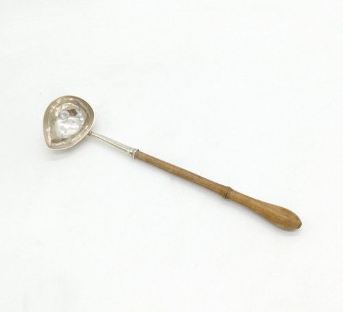 George II Sterling Silver Wooden Handled Toddy Ladle Antique 1739 London