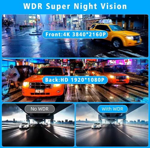 11.26" Wireless CarPlay Android Auto Dash Cam Front Rear Mirror 4K Car Camera — image 10