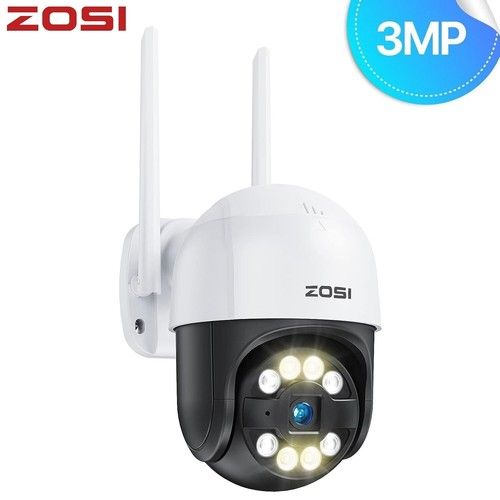 ZOSI 3MP Wireless IP Security Camera Outdoor Home WiFi Smart PTZ Camera IR CCTV