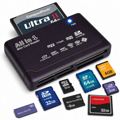 USB Memory Card Reader SD Card Reader CF MS Compact Flash XD Picture Camera Mac
