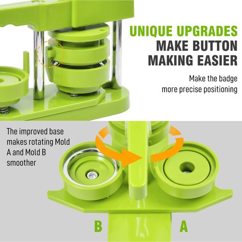 58mm Button Badge Maker DIY Pin Badge Making Punch Press Machine 100 Set Button — image 10