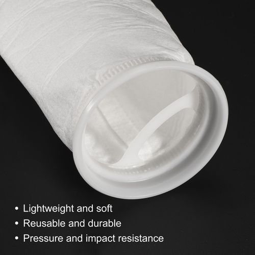 4 Pack 4 Inch Ring Filter Sock 5 Micron Mesh Bags Pool Skimmer Basket White — image 4