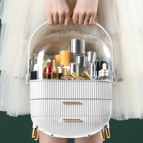 Cosmetic Storage Organiser Makeup Three Layer Skincare Display Box Case