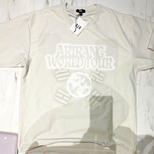 BTS Arirang World Tour T-Shirt White/Off-White Pop Clothing Merch
