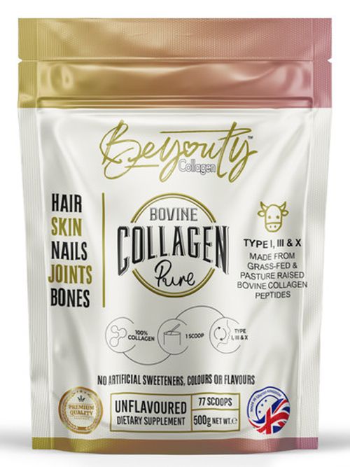 New Organic Collagen Certified Grass Fed Bovine Collagen Peptides Powder - 500g
