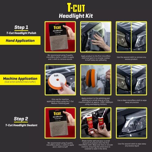 T-Cut Headlight Restoration Kit Polishing Restorer Headlamp Application PAD — image 6