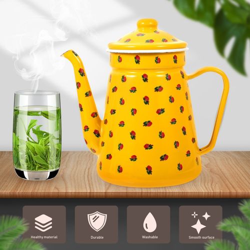 Tea Kettle Camping Teapot Boiling Tea Kettle Vintage Water Coffee Milk Pot with — image 7