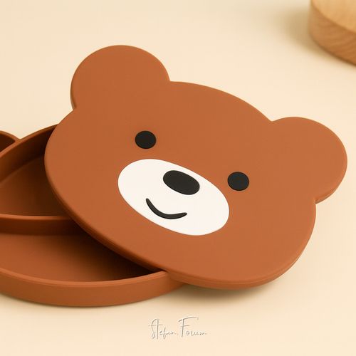 Toddler Weaning Kit Baby Silicone Feeding Set – Teddy Bear Design -  BPA Free — image 9