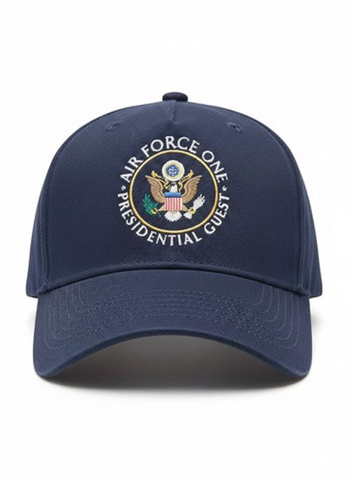 Air Force One Presidential Guest  Blue Embroidered Baseball Cap