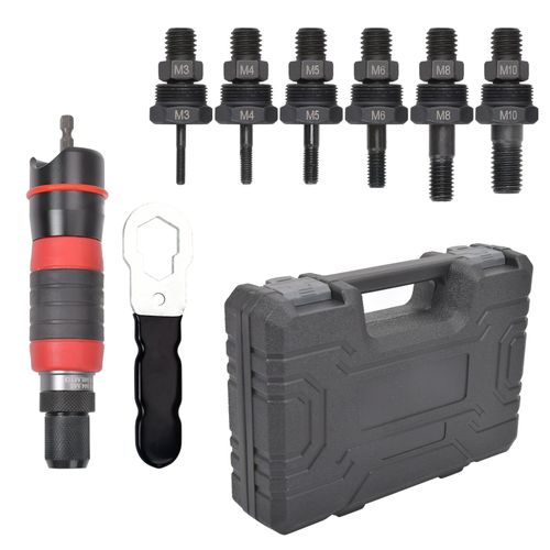 Professional Cordless Drill Rivet Rivnut Nut Gun Adapter Insert Tool Kit M3-M10 — image 15