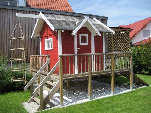 Children's Playhouse Blueprint Playhouse Stilt House Patio Sweden House Garden House