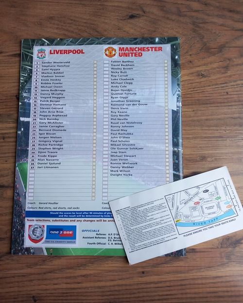 2001 Charity Shield Programme & ticket – Liverpool vs Man Utd — image 4