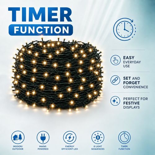Christmas Fairy Light String 750LED Multifunction Mains Outdoor Xmas Tree Decor — image 5