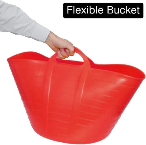 Heavy Duty Flexi Tub Builder Bucket With Handles Garden Trug Mixing Container — image 3