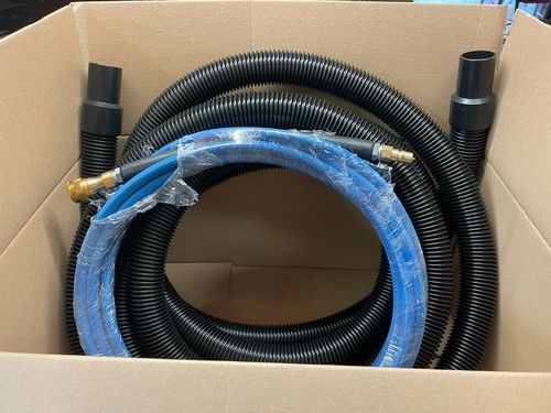 Prochem CARPET CLEANING HOSES 15m 50ft SOLUTION & 15m VACUUM PIPE BLACK