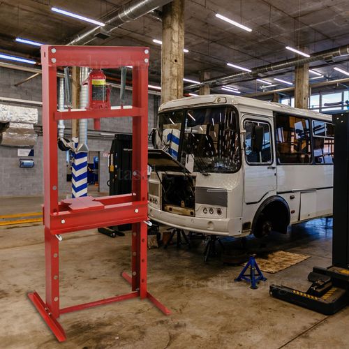 20 Ton Workshop Press Machine Hydraulic Bench & 52x Bearing Bush Driver Seal Kit — image 10