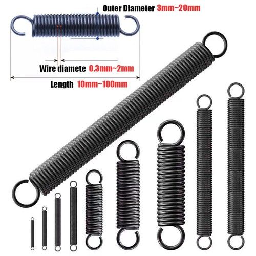 With Hook Extension Tension Spring Wire Dia 0.3mm-2mm Springs Steel Small Spring
