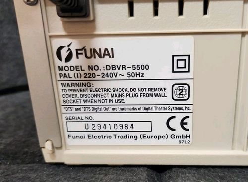 Funai DBVR-5500 VHS/DVD Recorder Combo Player Main Unit TESTED  — image 11