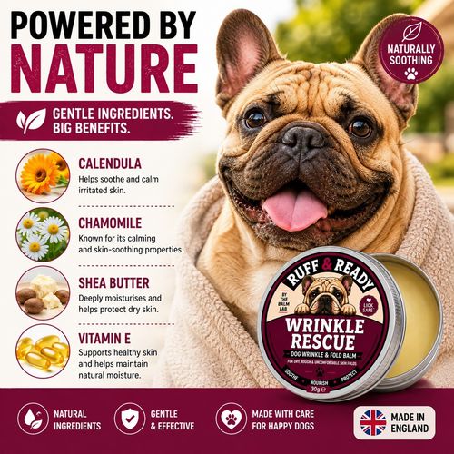 Dog Wrinkle & Fold Balm 30g | Bulldog Frenchie Pug Skin Fold Care Dry Rough Skin — image 7