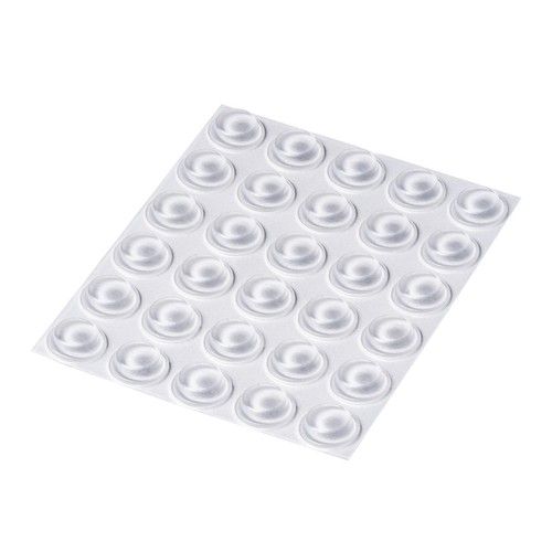 Self Adhesive Non Slip Rubber Feet for Glass Chopping Boards - 30 Clear Bumpers