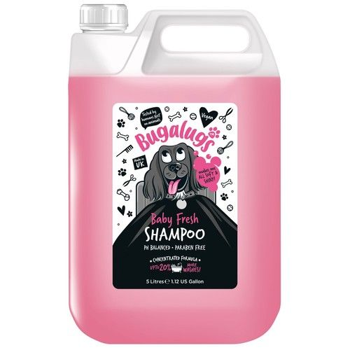Bugalugs Baby Fresh Dog Shampoo Baby Powder Scent Deep Cleansing 500ml 1L 5L