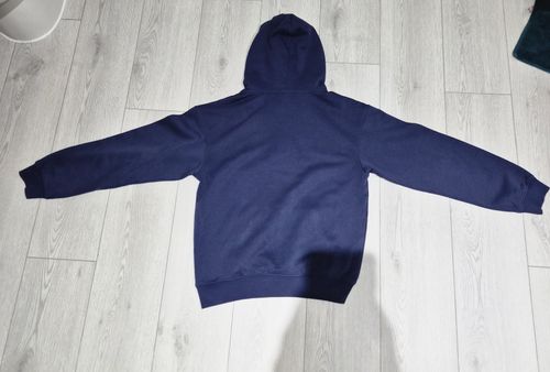 Women's Blue Pullover Hoodie with Hooded Drawstring, Long Sleeve, XS Regular — image 3