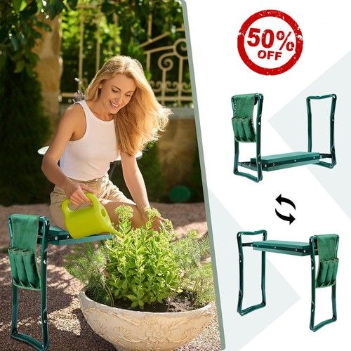Garden Kneeler Portable Foam Garden Seat Kneeling Stool Tool Bag Seat Pad