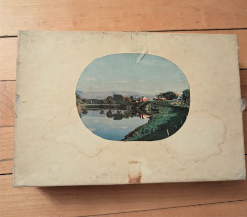 Vtg J.K. STRAUS "What A Beautiful Morning" Wooden Jigsaw Puzzle #251 Complete — image 9