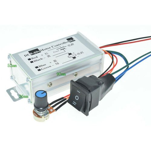 12V 24V Max 20A PWM DC Motor Stepless Variable Speed Control Controller Switch — image 2