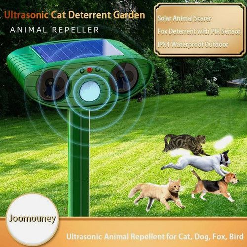 UK Ultrasonic Solar Repellent Cat and Dog Repellent Pest Deterrent Scaler Garden