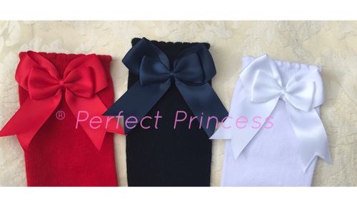 Spanish Socks - Knee High Double Bow. Baby/Girls/School Uniform PERFECT PRINCESS — image 6