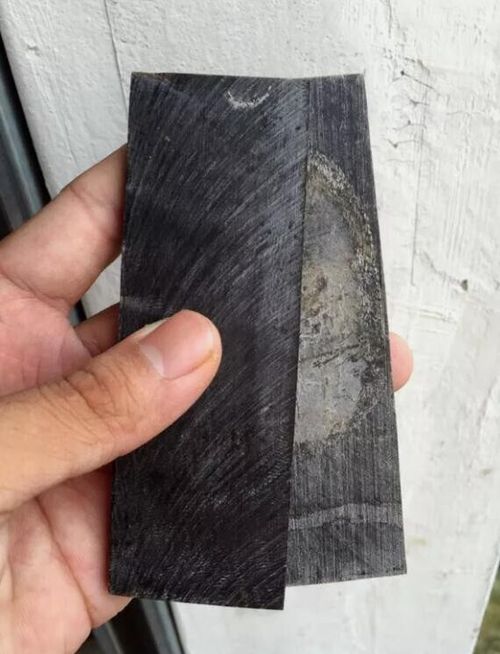 2pcs Knife Handle Black Buffalo Horn Material Scale Slabs DIY Tool 120*40*6mm — image 4
