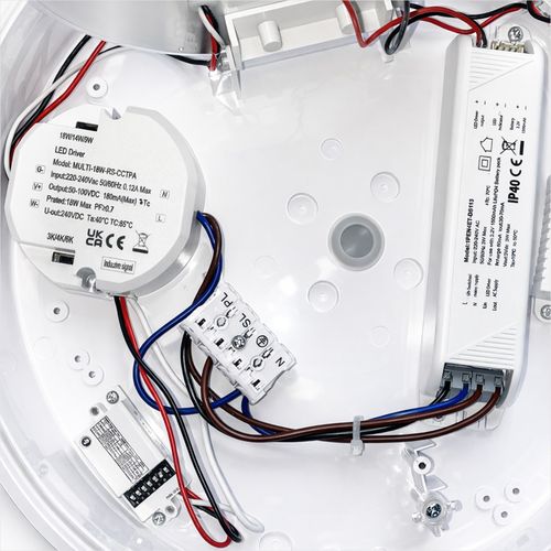 LEDBRITE LED Bulkhead Light IP65 18W 3CCT Emergency & Corridor Sensor 10 - 100% — image 4