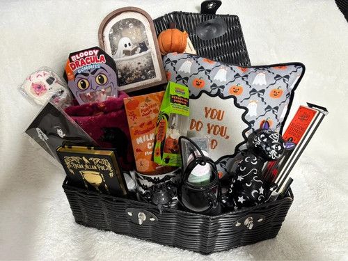 Alt Goth Halloween Spooky Horror Gift Boo Basket Hamper