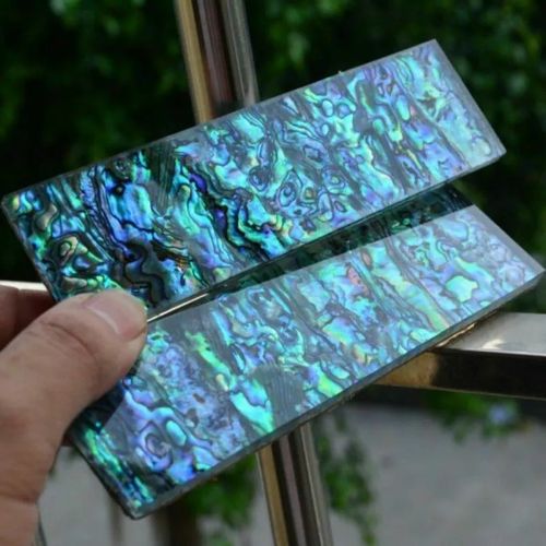 2pcs Abalone Shell Knife Handle Acrylic Scale Slabs Making Knives Plate Material — image 4