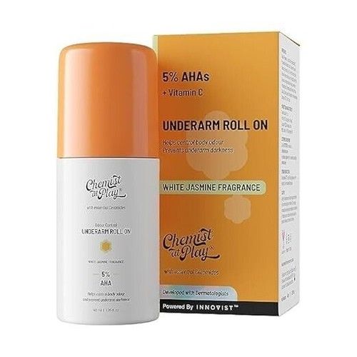 Chemist at Play UnderArm Roll-On with 5% AHA, Lactic Acid, 1% Mandelic Acid 40ml