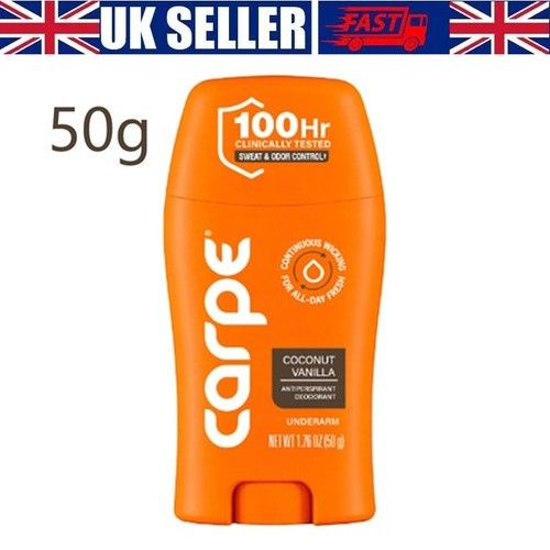 Carpe Underarm Antiperspirant Deodorant Stick 50g Vanilla Peach For Unisex *