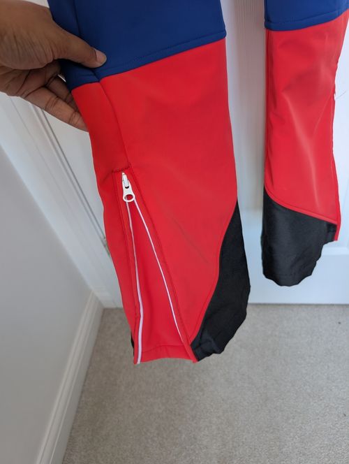 OOSC Chic Ski Suit Navy & Red – Women’s Snowsuit, Hooded Belted Full Zip Pockets — image 7