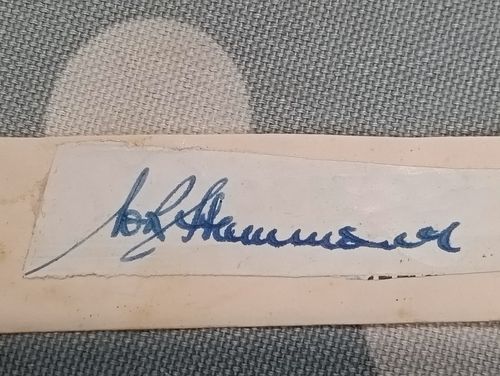 Hand Signed Cricket Autograph, Wally Hammond, England — image 2