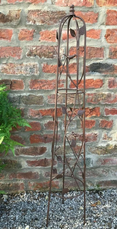 Metal Garden Obelisk Plant Support  Cage Frame Nature Bird Leaf 1.2m — image 10