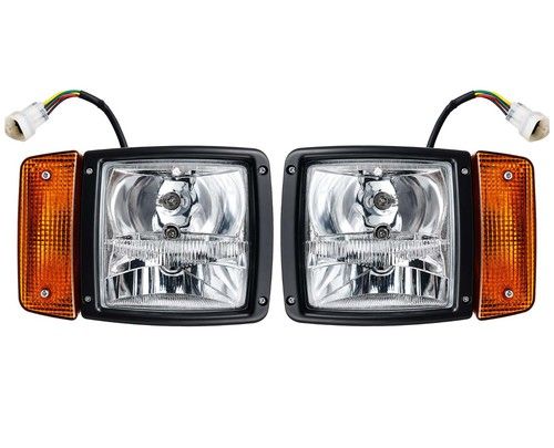 Pair Front Headlight Headlamp Head Light for JCB Telehandler Telescopic Forklift