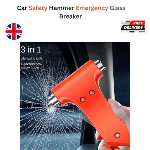 AA Emergency Car Window/Glass Hammer Seatbelt Cutter Rescue Tool -
