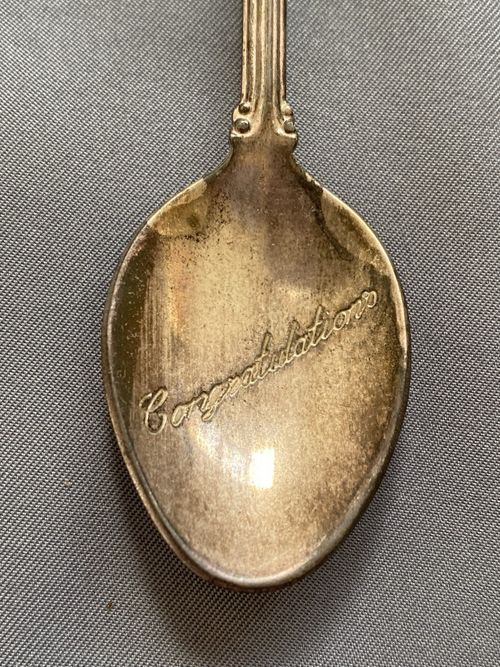 Silver Plated Spoon Christening Baby Spoon. Vintage and in good condition. — image 2