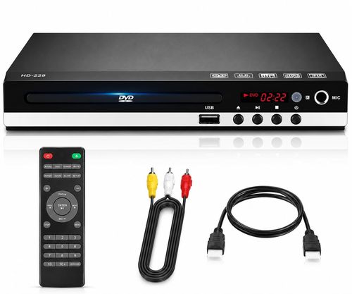 Region Free DVD Player 1080P HDMI with Remote & Audio Cable, Plays CD MP3 USB UK — image 2