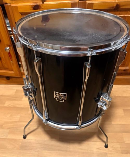 Vintage "New Sound Deluxe" Floor Tom 16" x 16" - Black - Floor Tom inc Legs